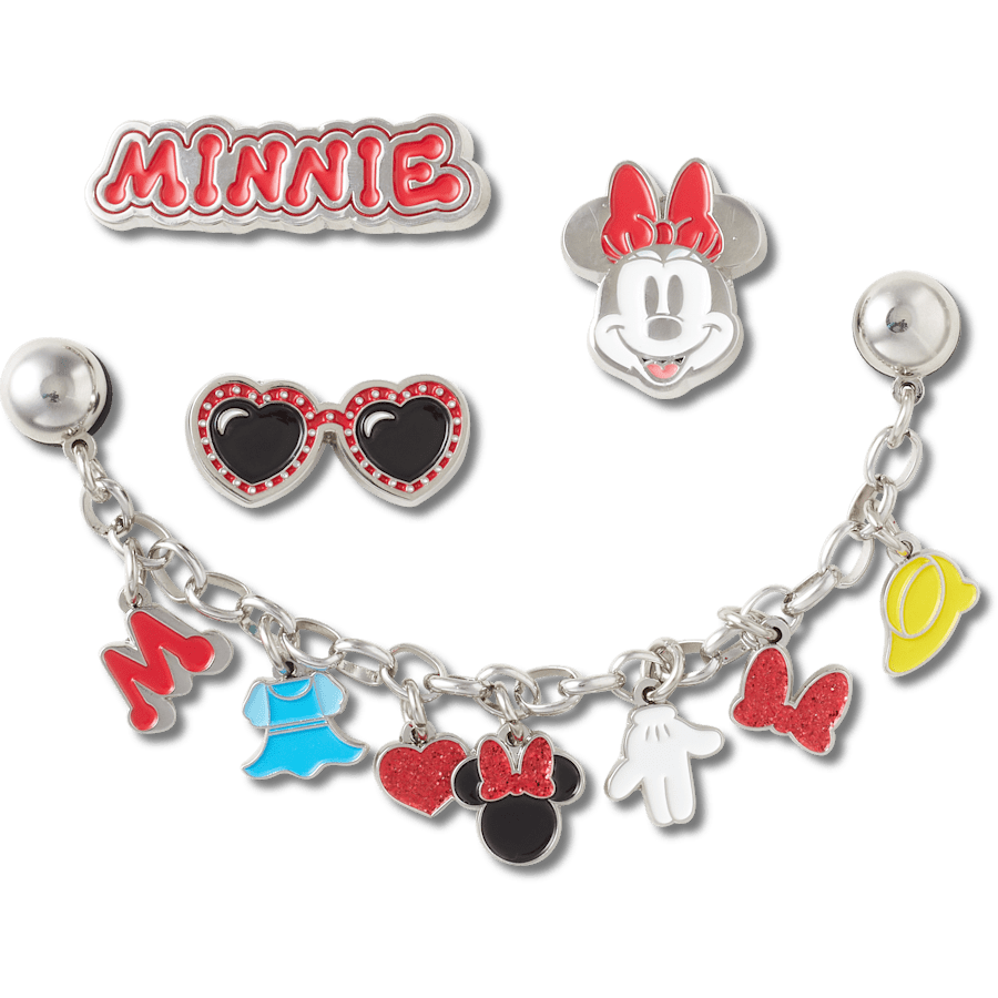 Crocs - Minnie Mouse 5 Pack Jibbitz™ charms for Women|Men|Kids|Jibbitz™ Charms