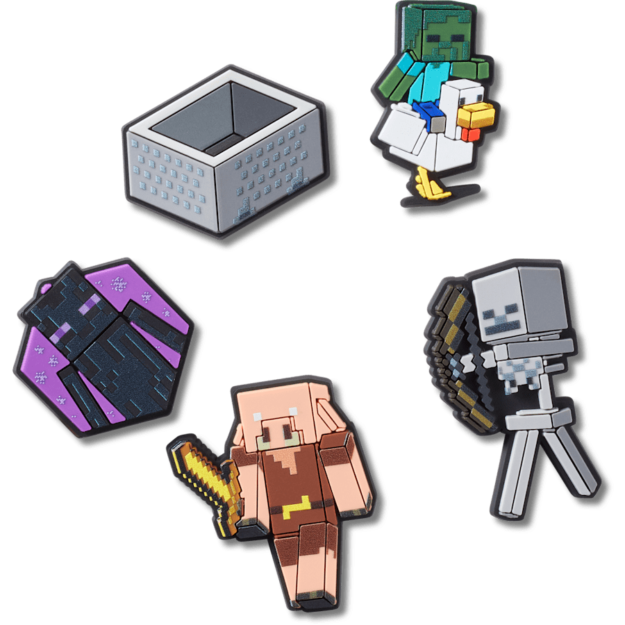 Crocs - Minecraft 5 Pack Jibbitz™ charms for Women|Men|Kids|Jibbitz™ Charms