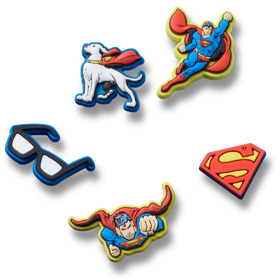 Crocs - Superman 5 Pck Jibbitz™ charms for Women|Men|Kids|Jibbitz™ Charms