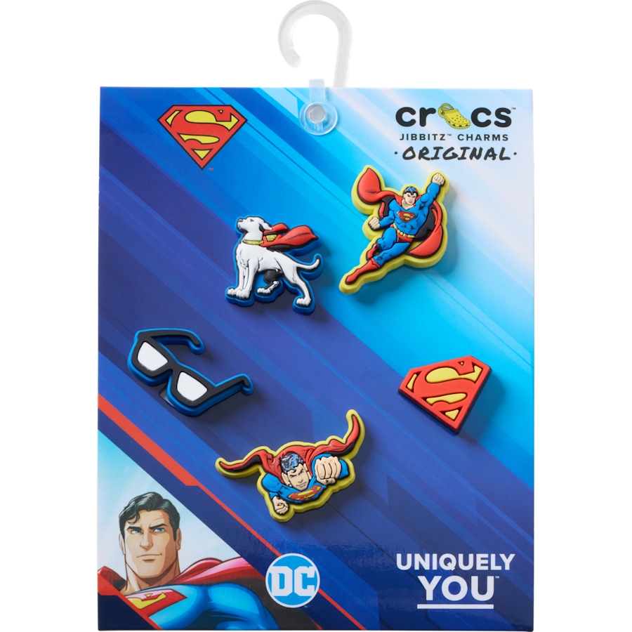 Crocs - Superman 5 Pck Jibbitz™ charms for Women|Men|Kids|Jibbitz™ Charms