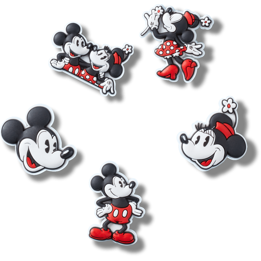Crocs - Mickey and Minnie PVC 5 Pack Jibbitz™ charms for Women|Men|Kids|Jibbitz™ Charms