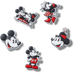 Crocs - Mickey and Minnie PVC 5 Pack Jibbitz™ charms for Women|Men|Kids|Jibbitz™ Charms