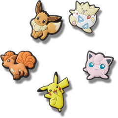 Crocs - Pokemon Character 5 Pck Jibbitz™ charms for Women|Men|Jibbitz™ Charms