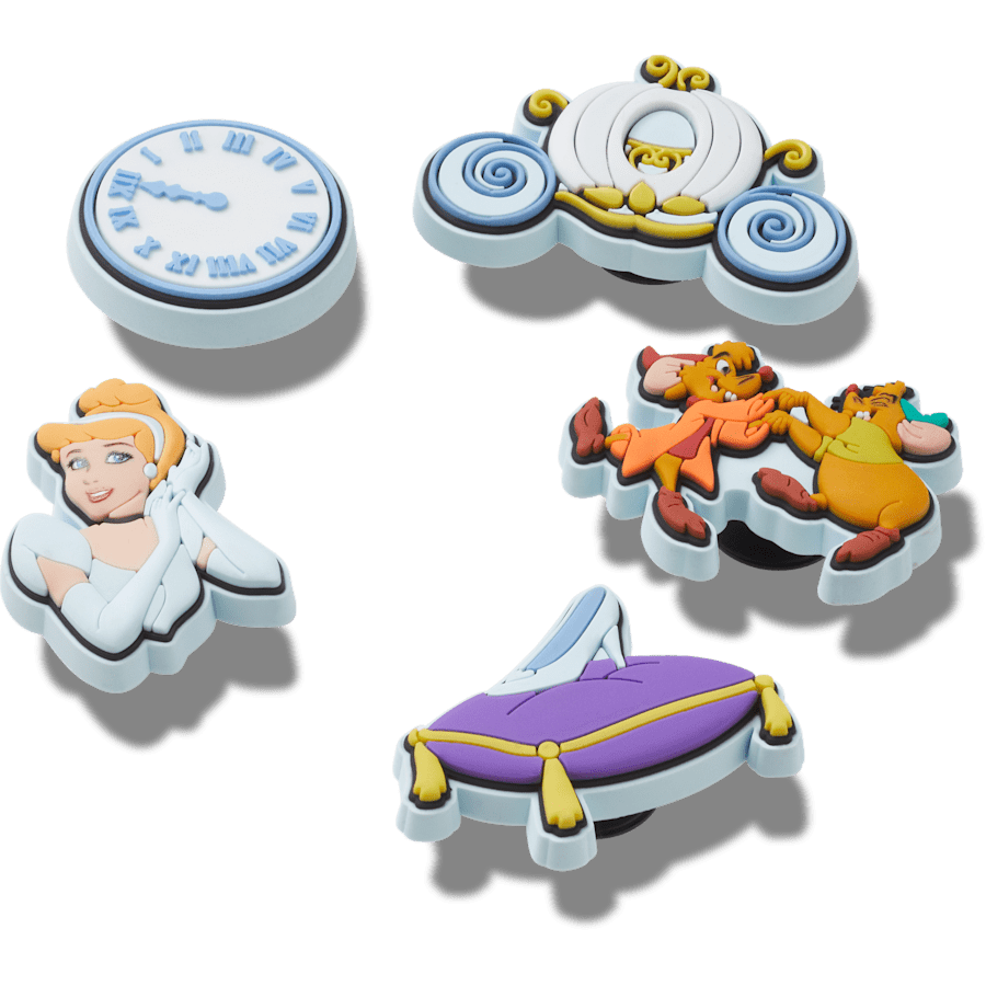 Crocs - Cinderella 5 Pack Jibbitz™ charms for Women|Men|Kids|Jibbitz™ Charms