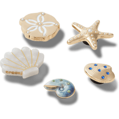 Crocs - Gold Seashell 5 Pack Jibbitz™ charms for Women|Men|Jibbitz™ Charms
