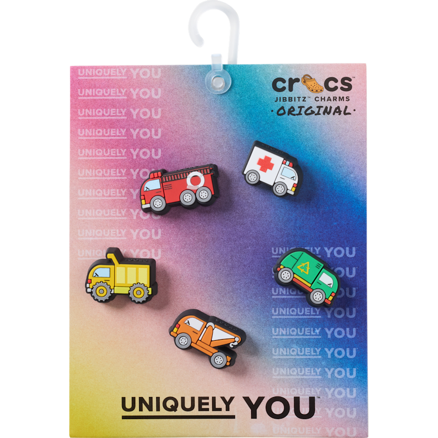 Crocs - Tiny Work Trucks 5 Pack Jibbitz™ charms for Women|Men|Jibbitz™ Charms
