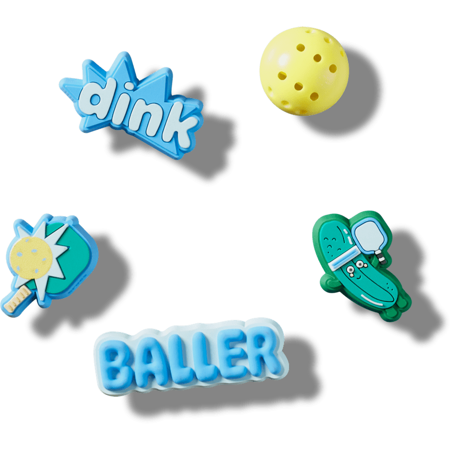 Crocs - Pickle Ball 5 Pack Jibbitz™ charms for Women|Men|Jibbitz™ Charms