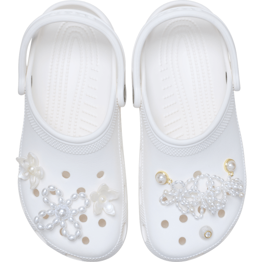 Crocs - White Pearl Beaded 5 Pack Jibbitz™ charms for Women|Men|Jibbitz™ Charms