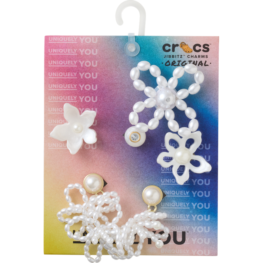 Crocs - White Pearl Beaded 5 Pack Jibbitz™ charms for Women|Men|Jibbitz™ Charms