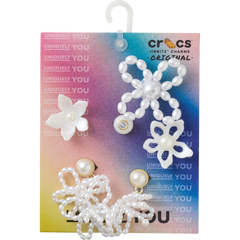 Crocs - White Pearl Beaded 5 Pack Jibbitz™ charms for Women|Men|Jibbitz™ Charms