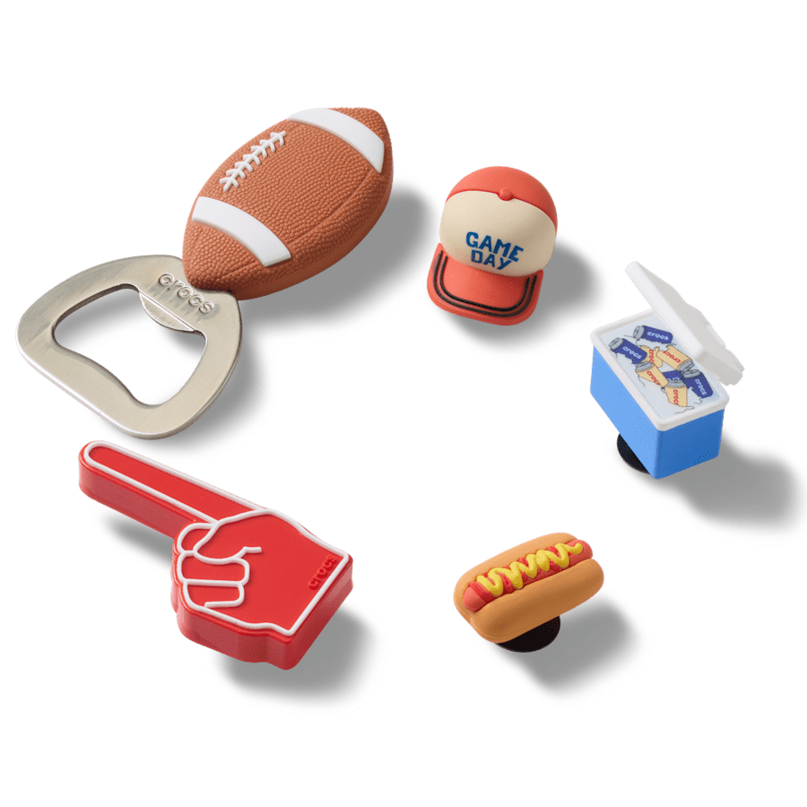 Crocs - Tailgate 5 Pack Jibbitz™ charms for Women|Men|Jibbitz™ Charms