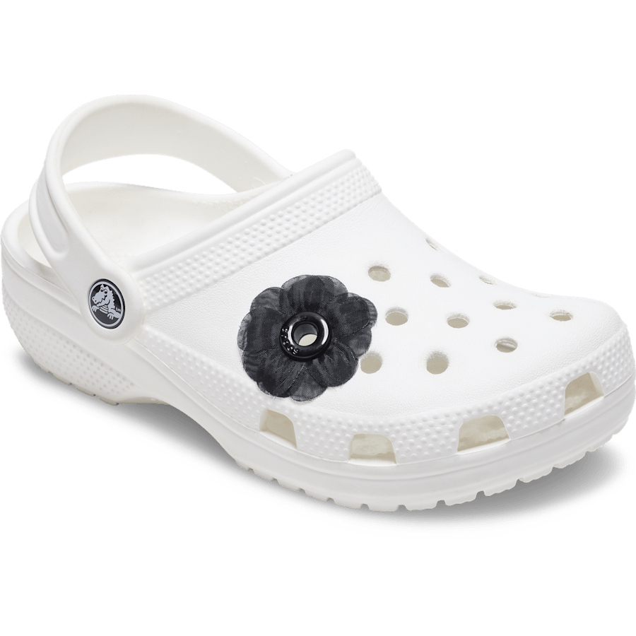 Crocs - Black Chiffon Grommet Jibbitz™ charms for Women|Men|Jibbitz™ Charms