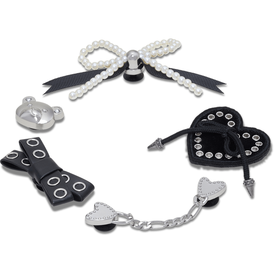 Crocs - Indie Luxe Silver 5 Pack Jibbitz™ charms for Women|Men|Jibbitz™ Charms