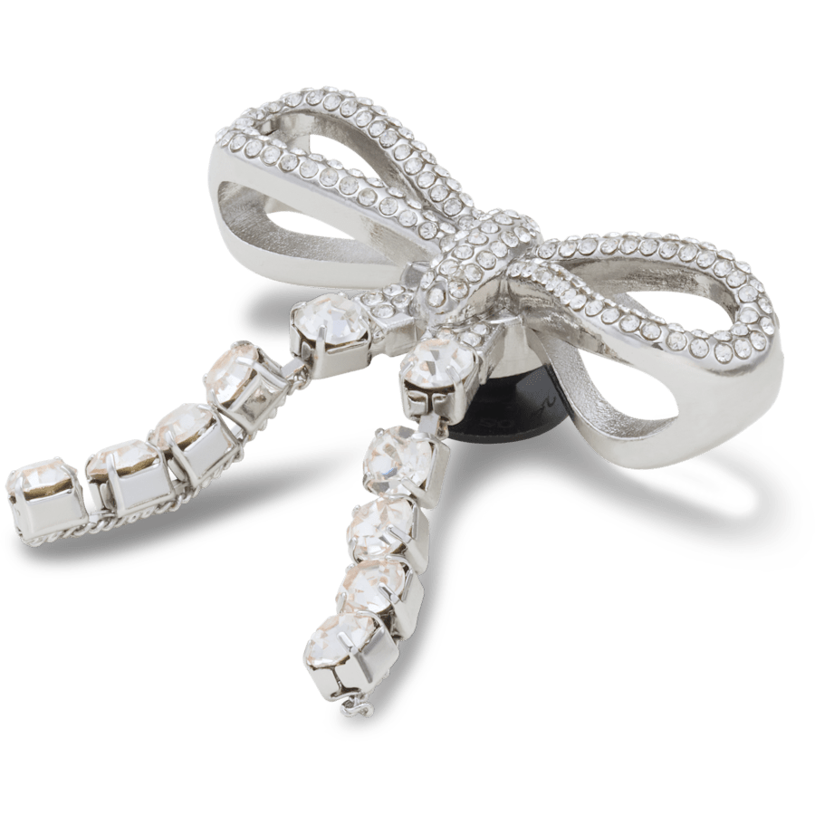 Crocs - Silver Gem Bow Jibbitz™ charms for Women|Men|Jibbitz™ Charms