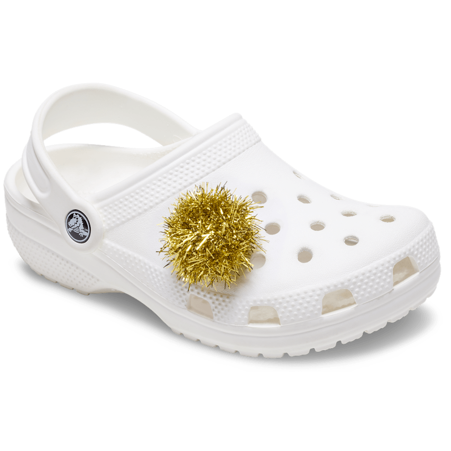 Crocs - Gold Tinsel Pom Jibbitz™ charms for Women|Men|Jibbitz™ Charms