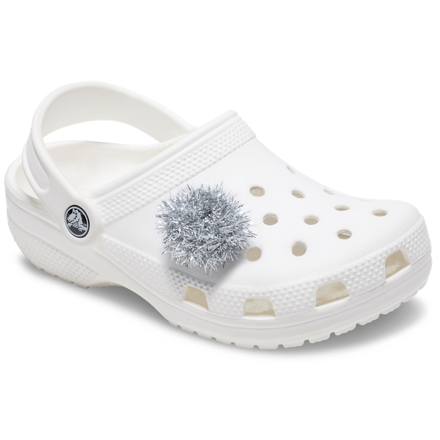 Crocs - Silver Tinsel Pom Jibbitz™ charms for Women|Men|Jibbitz™ Charms