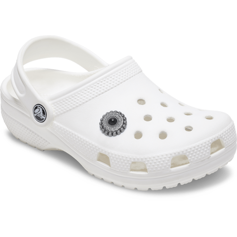Crocs - Silver and Black Emblem Jibbitz™ charms for Women|Men|Jibbitz™ Charms