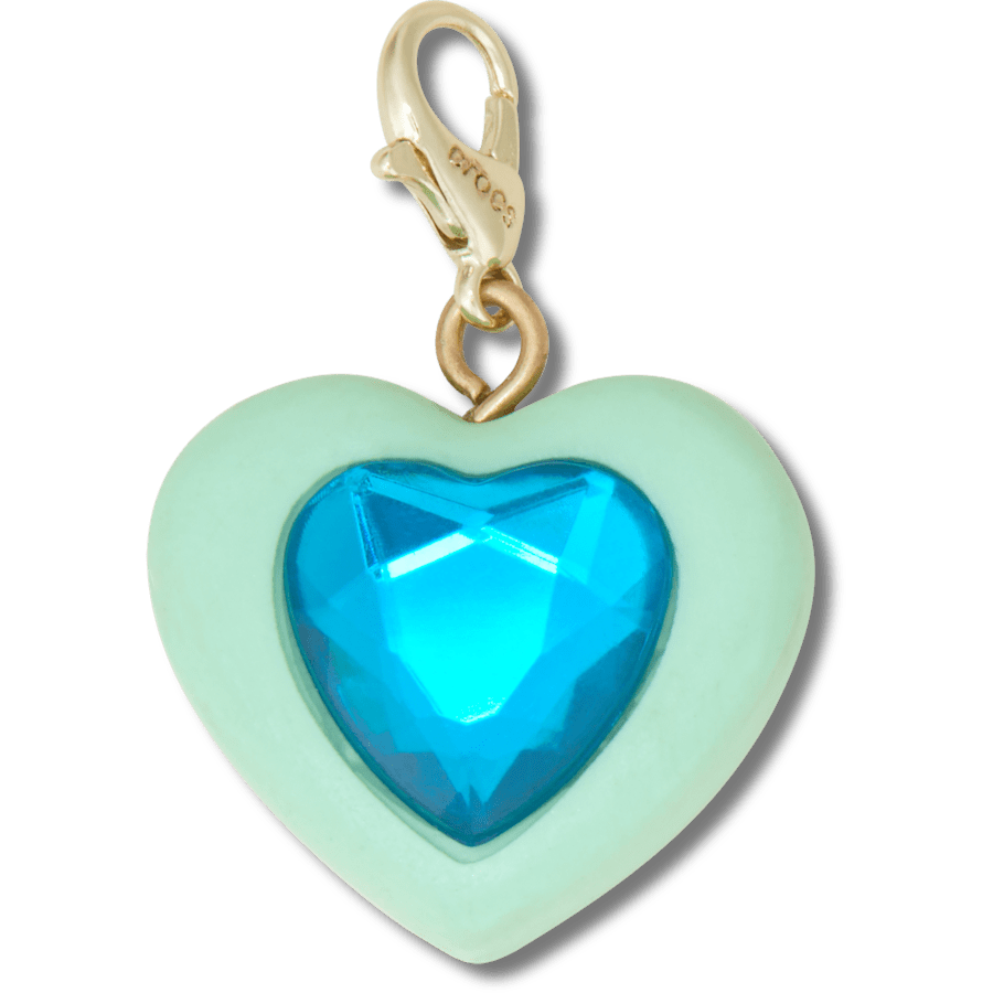 Crocs - Blue Heart Sim Gem Charm Jibbitz Shoe Charm for Women|Men|Kids|Jibbitz™ Charms
