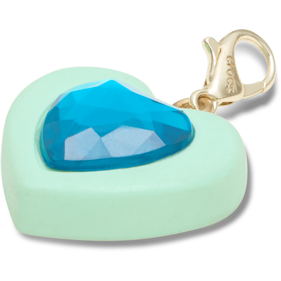 Crocs - Blue Heart Sim Gem Charm Jibbitz Shoe Charm for Women|Men|Kids|Jibbitz™ Charms
