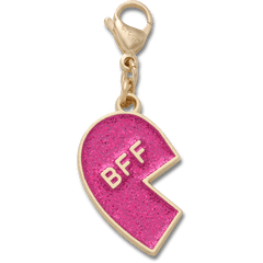 Crocs - Pink Glitter BFF Charm Left Jibbitz Shoe Charm for Women|Men|Kids|Jibbitz™ Charms