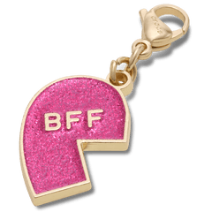 Crocs - Pink Glitter BFF Charm Left Jibbitz Shoe Charm for Women|Men|Kids|Jibbitz™ Charms