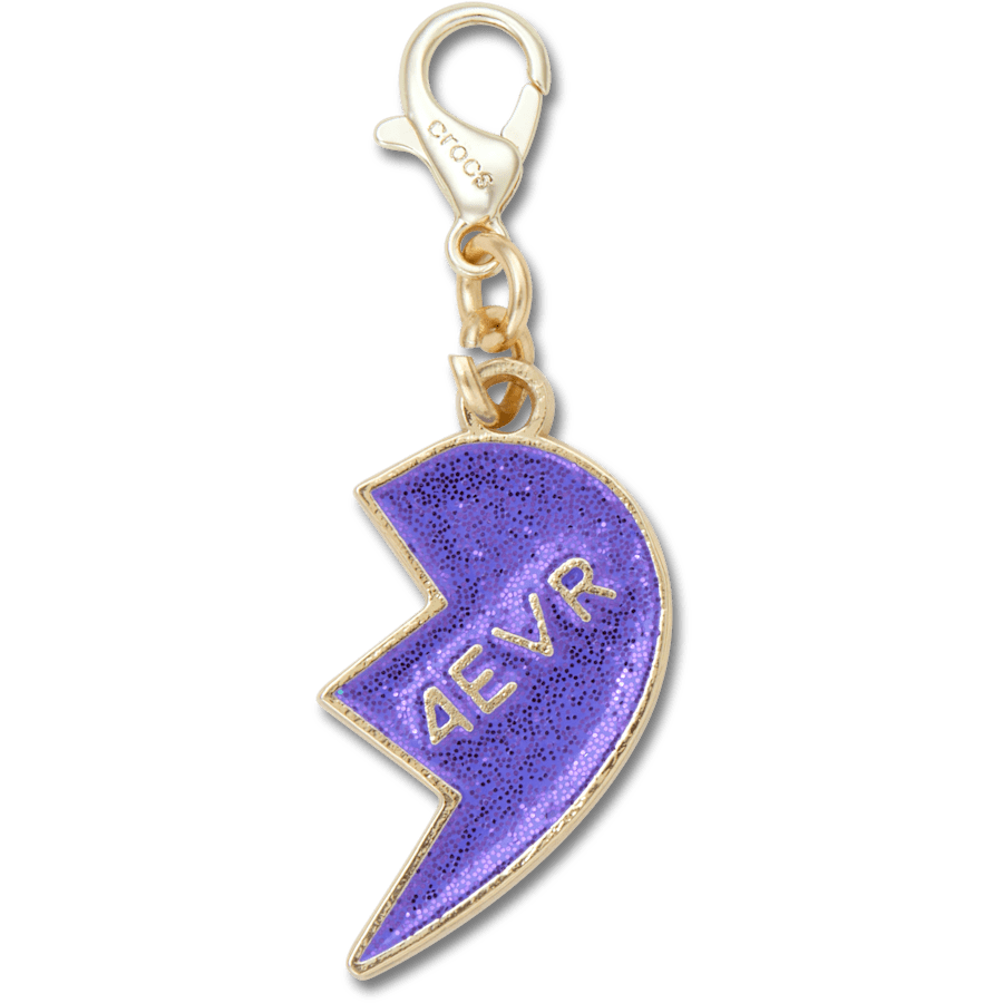 Crocs - Purple Glitter BFF Charm Right Jibbitz Shoe Charm for Women|Men|Kids|Jibbitz™ Charms