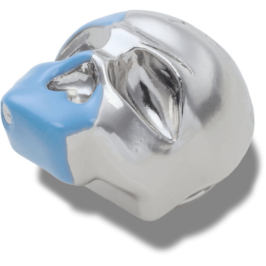 Crocs - Silver and Blue Enamel Skull Jibbitz™ charms for Women|Men