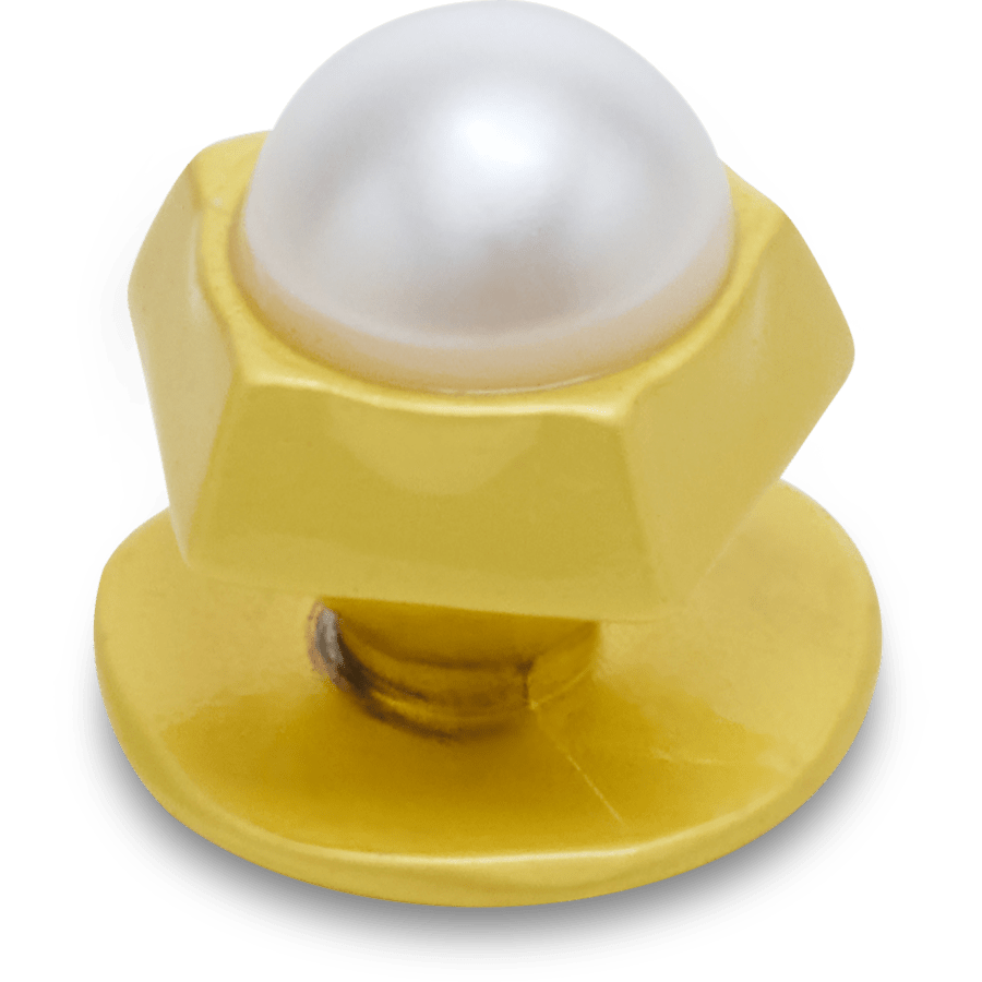 Crocs - Gold Pentagon Pearl Jibbitz™ charms for Women|Men|Jibbitz™ Charms