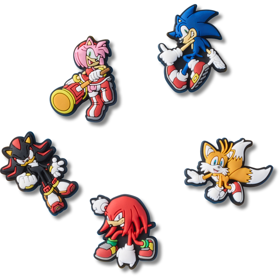 Crocs - Sonic the Hedgehog 5Pck Jibbitz™ charms for Women|Men|Kids|Jibbitz™ Charms