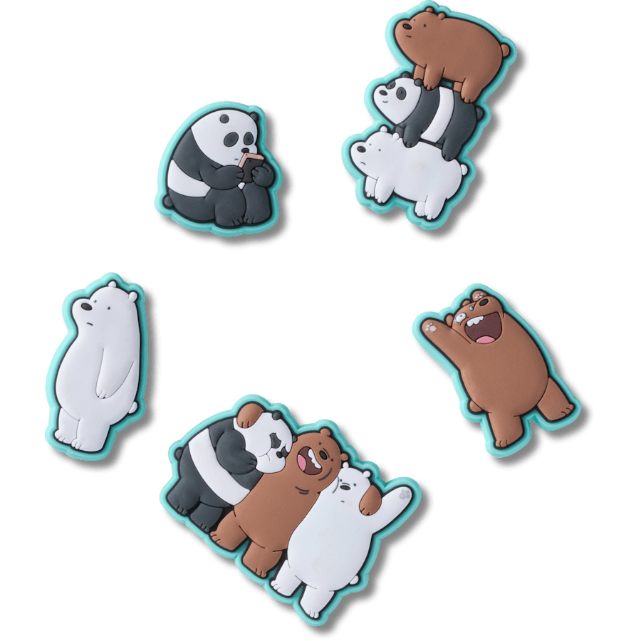 Crocs - We Bare Bears 5 Pack  Jibbitz™ charms for Women|Men|Jibbitz™ Charms