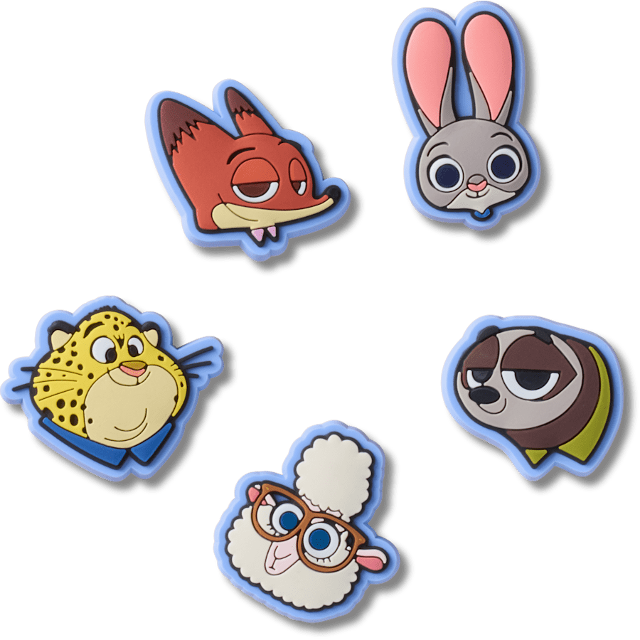 Crocs - b'Disney Zootopia 2 5 Pack Jibbitz Shoe Charm' for Women|Men|Kids|Jibbitz™ Charms