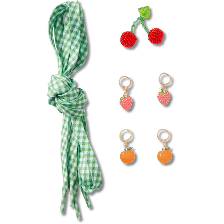 Crocs - Laces and Fresh Fruits Charm Kit Jibbitz™ charms for Women|Kids|Jibbitz™ Charms