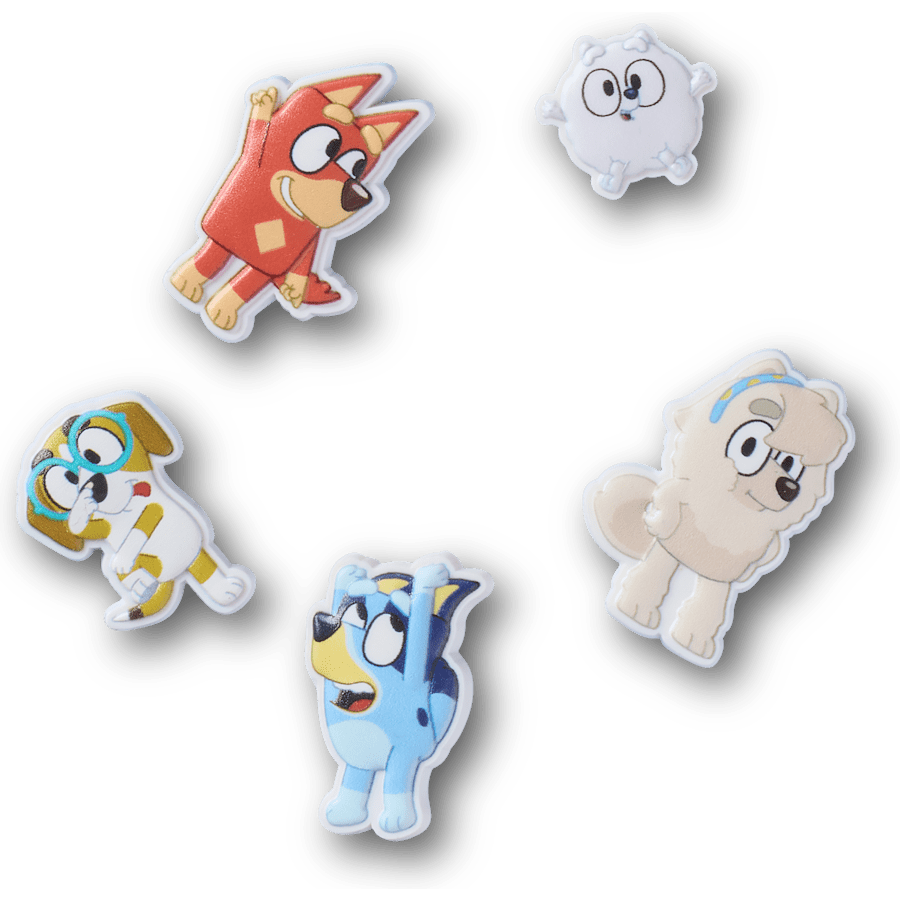 Crocs - Bluey 5 Pack Jibbitz Shoe Charm for Women|Men|Kids|Jibbitz™ Charms