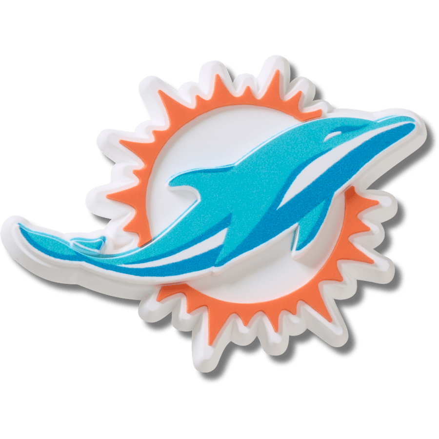 Crocs - NFL Miami Dolphins Logo Jibbitz™ charms for Women|Men|Jibbitz™ Charms