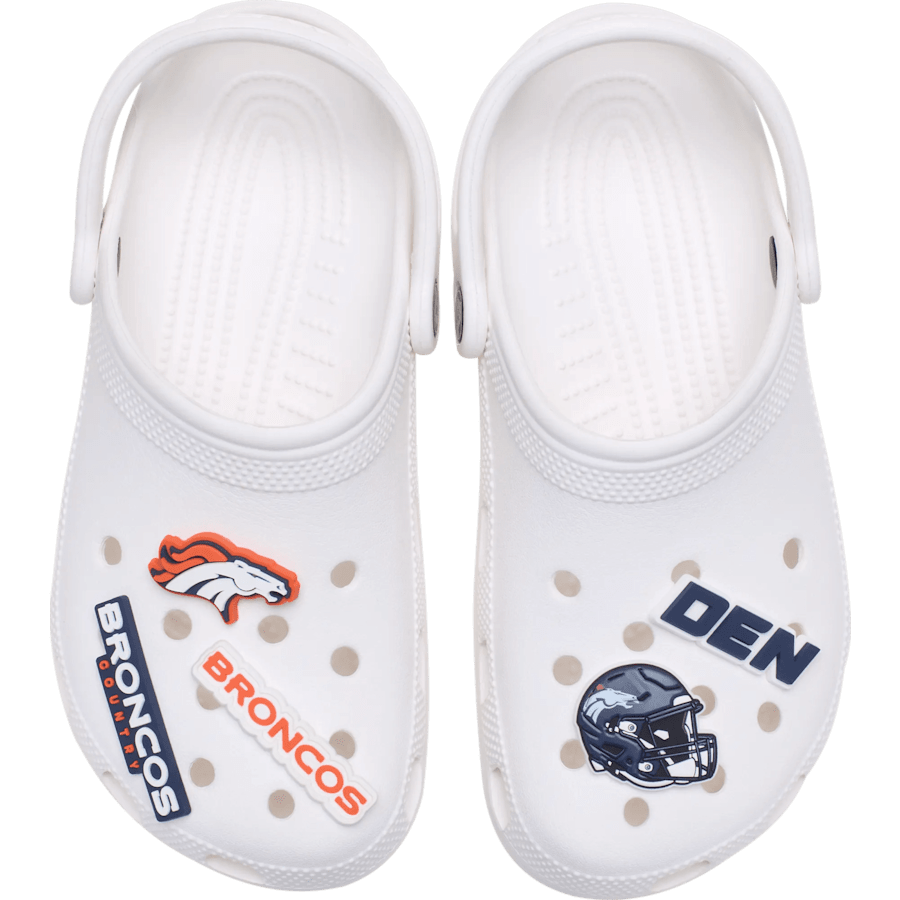 Crocs - NFL Denver Broncos 5 Pack Jibbitz Shoe Charm for Women|Men|Jibbitz™ Charms
