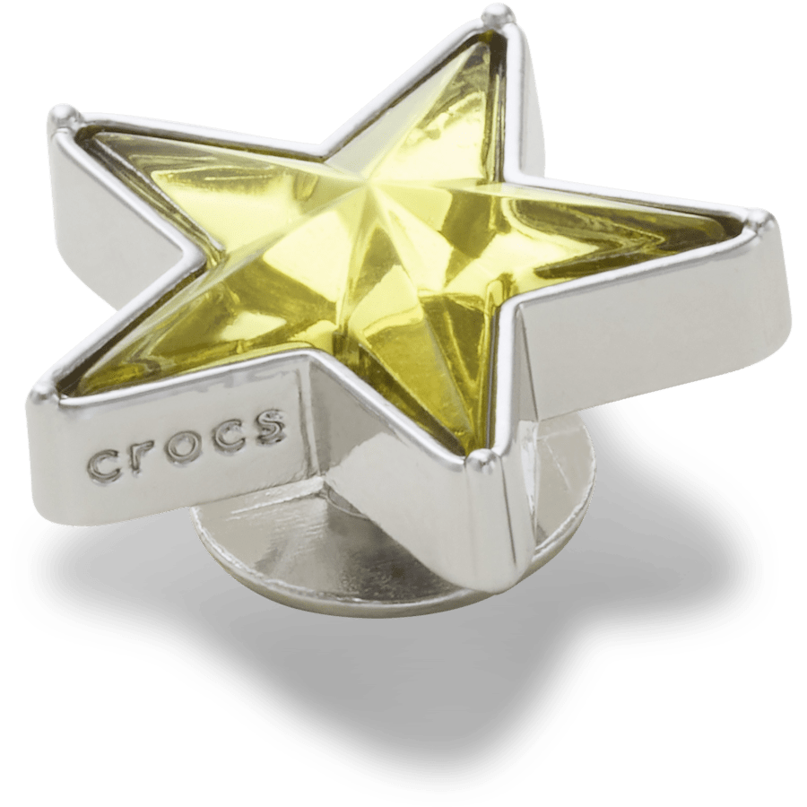 Crocs - Silver and Green SMT Gem Star Jibbitz™ charms for Women|Men|Jibbitz™ Charms