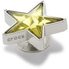 Crocs - Silver and Green SMT Gem Star Jibbitz™ charms for Women|Men|Jibbitz™ Charms