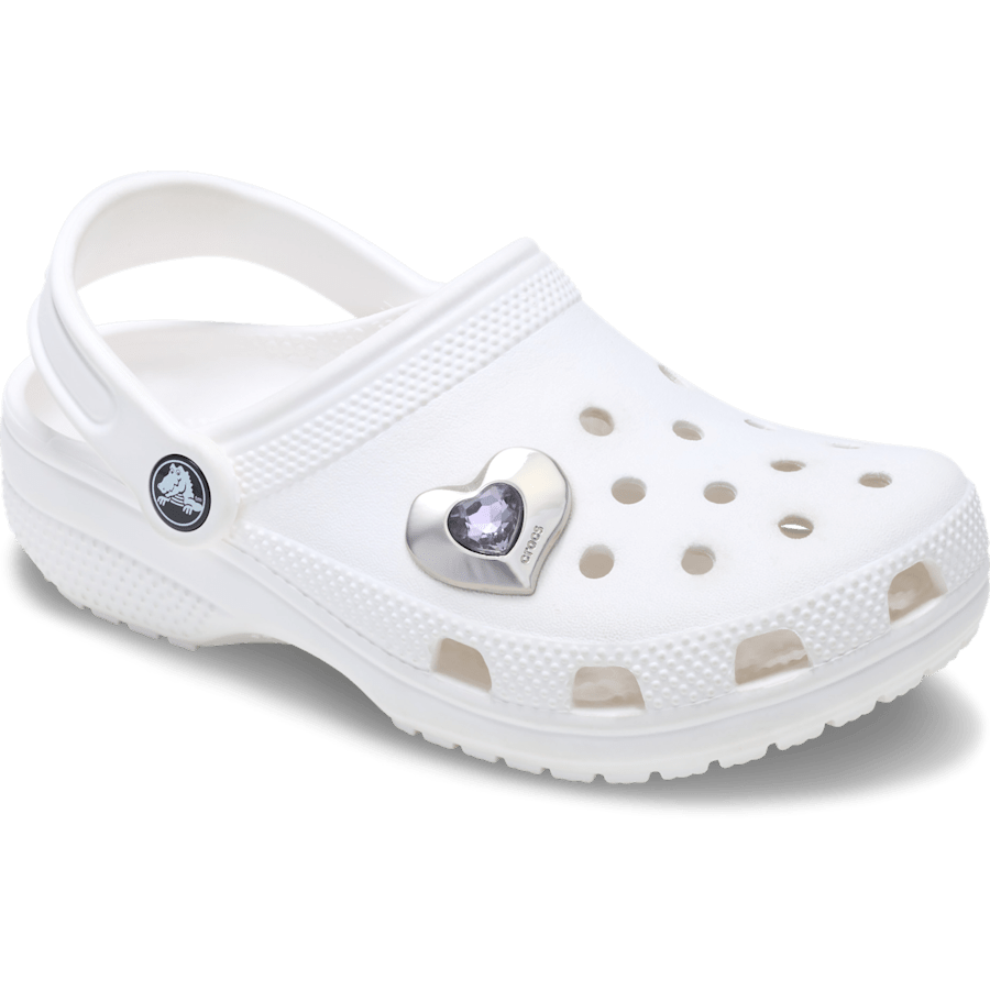 Crocs - SilverandPurple SMT Gem Heart Jibbitz™ charms for Women|Men|Jibbitz™ Charms