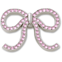 Crocs - Pink Glittery Bow Jibbitz™ charms for Women|Men|Jibbitz™ Charms