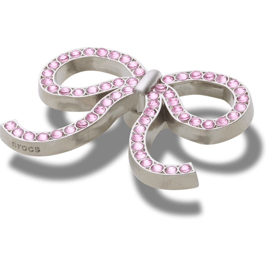 Crocs - Pink Glittery Bow Jibbitz™ charms for Women|Men|Jibbitz™ Charms