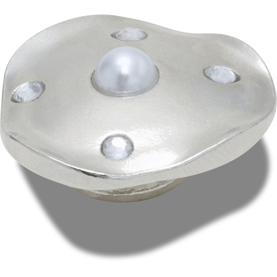 Crocs - Silver and Pearl Disc Jibbitz™ charms for Women|Men|Jibbitz™ Charms