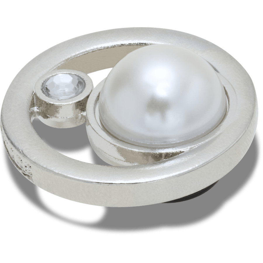 Crocs - Silver Ring With Pearl Jibbitz™ charms for Women|Men|Jibbitz™ Charms