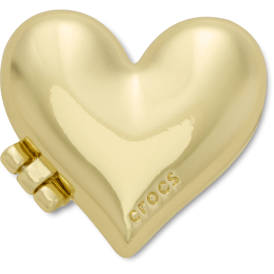 Crocs - Gold Bubble Locket Heart Jibbitz™ charms for Women|Men|Jibbitz™ Charms