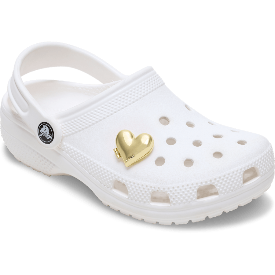 Crocs - Gold Bubble Locket Heart Jibbitz™ charms for Women|Men|Jibbitz™ Charms