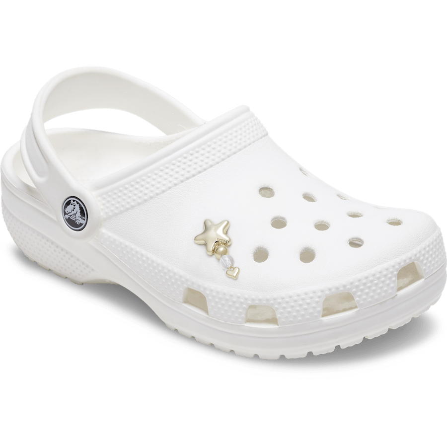 Crocs - Gold Star with Heart Dangle Jibbitz™ charms for Women|Men|Jibbitz™ Charms