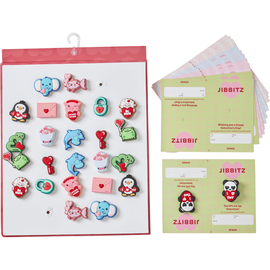 Crocs - Valentines Day Card 26 Pack Jibbitz™ charms for Women|Men|Jibbitz™ Charms