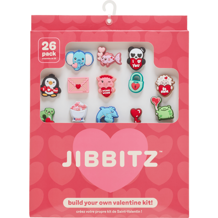 Crocs - Valentines Day Card 26 Pack Jibbitz™ charms for Women|Men|Jibbitz™ Charms