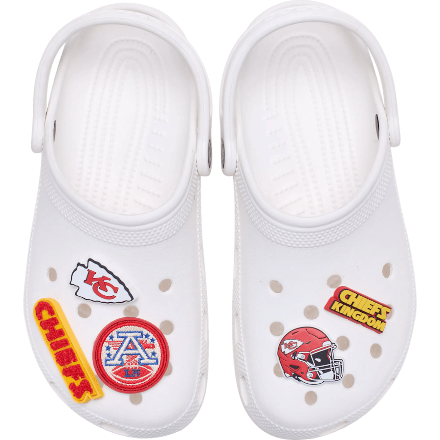 Crocs - NFL Kansas City Chiefs 5 Pack Jibbitz Shoe Charm for Women|Men|Jibbitz™ Charms