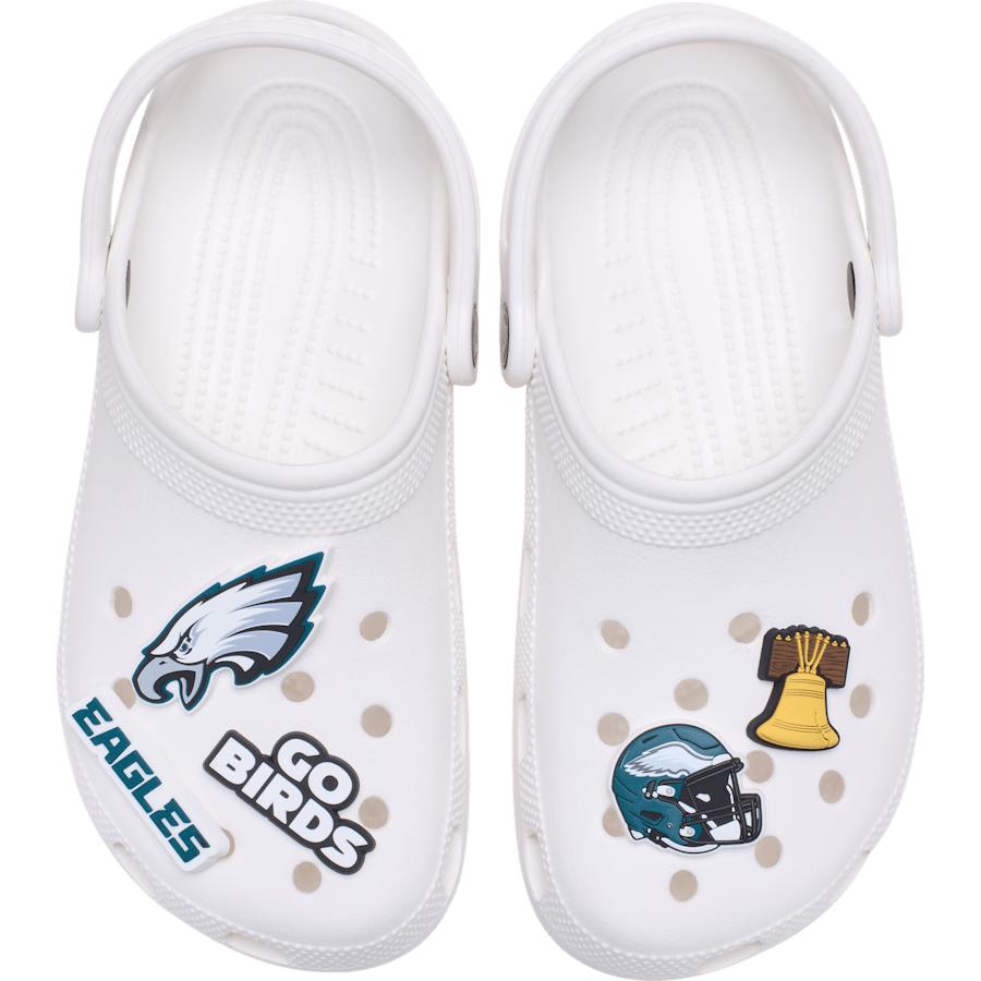 Crocs - NFL Philadelphia Eagles 5 Pack Jibbitz Shoe Charm for Women|Men|Jibbitz™ Charms