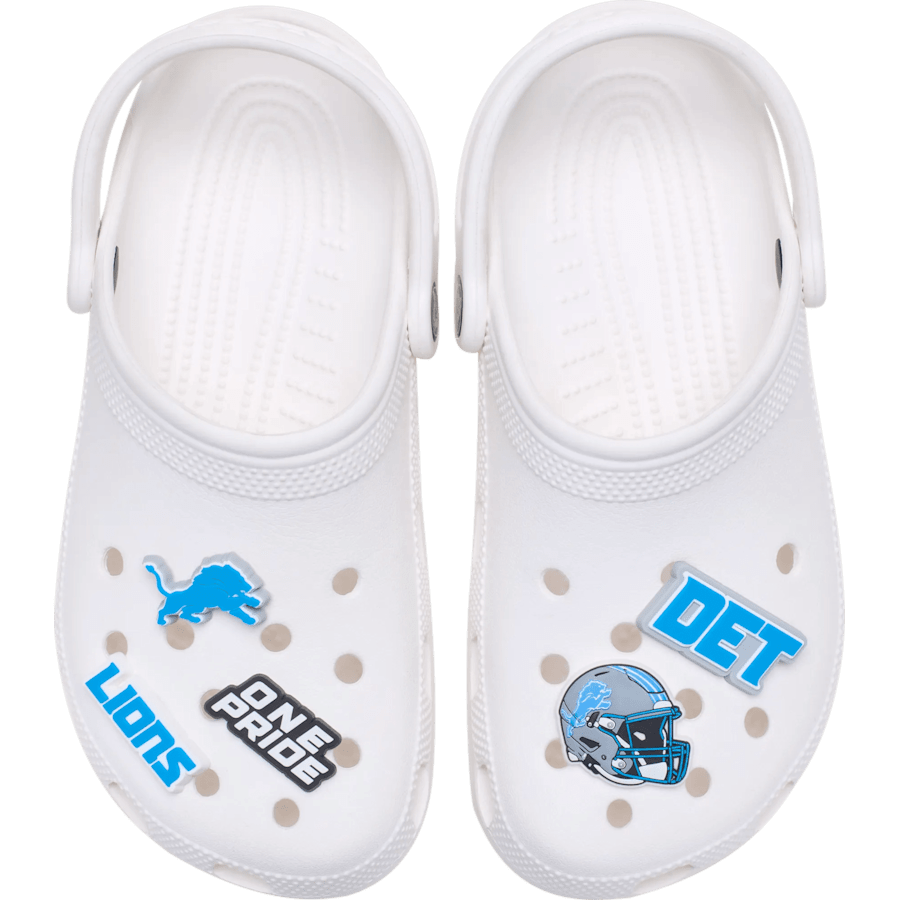 Crocs - NFL Detroit Lions 5 Pack Jibbitz Shoe Charm for Women|Men|Jibbitz™ Charms